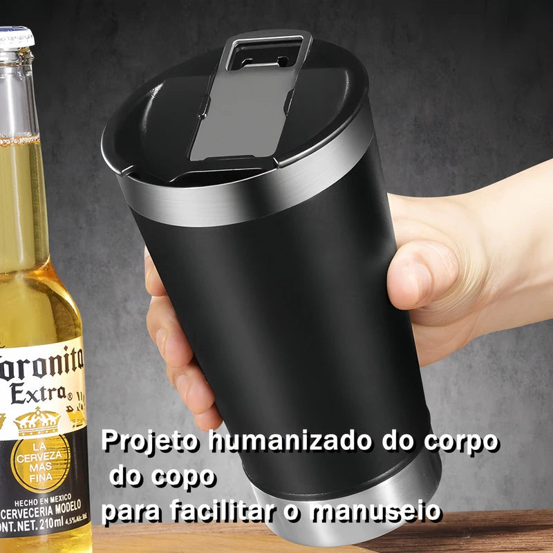 Copo Térmico em Aço Inox com Tampa 473ml