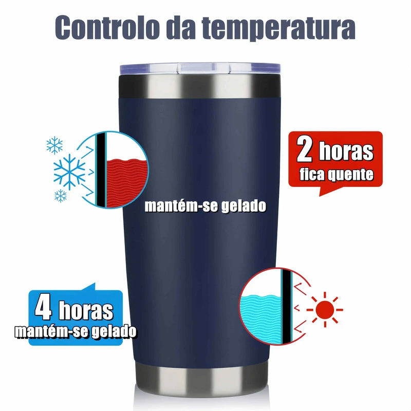 Copo Térmico em Aço Inox com Tampa 473ml