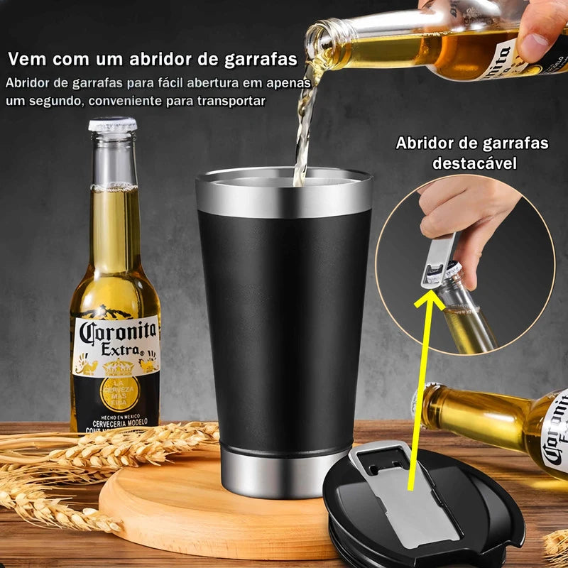 Copo Térmico em Aço Inox com Tampa 473ml