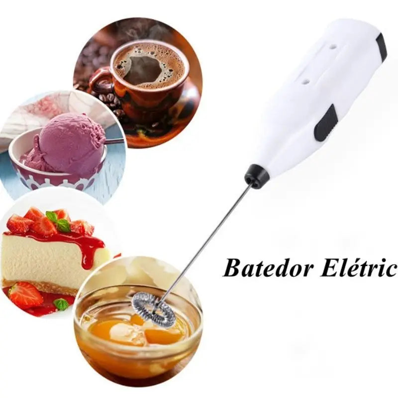 Mini Mixer Elétrico de Inox para Bebidas