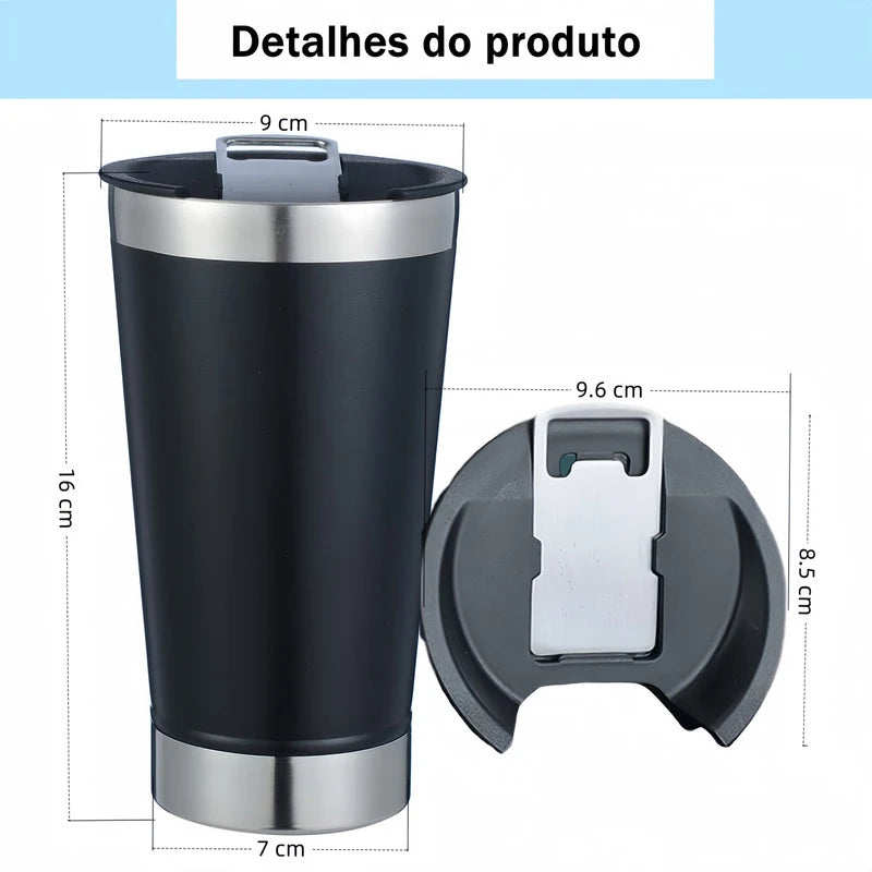 Copo Térmico em Aço Inox com Tampa 473ml