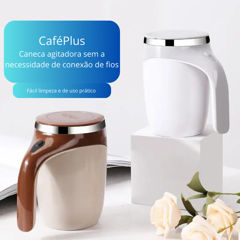 CaféPlus Caneca Agitadora Portátil Recarregável